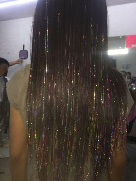 Tinsel Hair, Hair Tinsel, Glitter Hair, Dye My Hair, Hair Strand, Hair Inspo Color, Summer Hair, Love Hair, Dream Hair