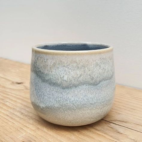 Michelle van Andel on Instagram: "Glazed with Mayco Gray Opal over Alabaster. Clay body is G&S 254 (standard white). The Gray Opal got some beautiful soft grays and blues. I used 2 coats of Alabaster and 1 even and 1 uneven coat of Gray Opal. Third picture shows the piece with its last coat still wet. #pottery #ceramics #céramique #ceramica #keramiek #keramik #wheelthrown #stoneware #poterie #simplepottery #functionalpottery #glaze #ceramicglaze #instapottery #mayco #potterytips #pottersofin Mayco White Opal, Mayco Alabaster Glaze Combinations, Alabaster Glaze Combinations, Mayco Stoneware Glaze Combinations, Mayco Alabaster, Mayco Combinations, Alabaster Glaze, Mayco Glaze Combinations, Pottery Hobby