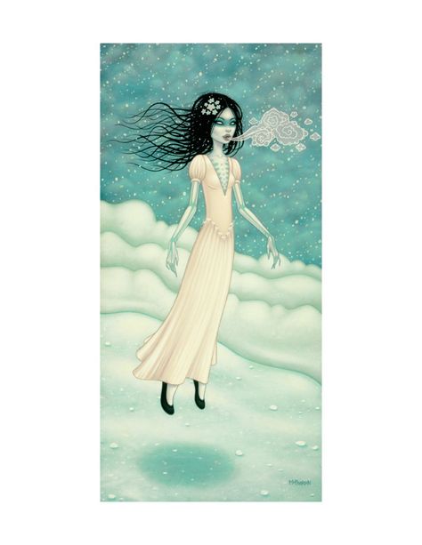 Tara McPherson's new book is out :) Snow Bride, Tara Mcpherson, Omg Posters, Yuki Onna, Japanese Folklore, Pop Surrealism, Art Books, Objet D'art, Painting Illustration