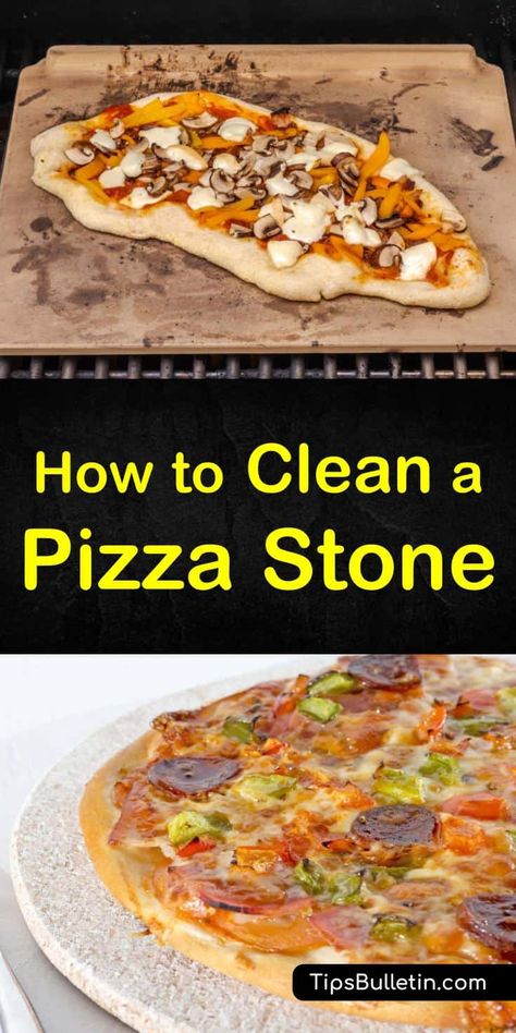 Pizza Stones, Pizza On Pizza Stone In Oven, How To Clean A Pizza Stone, Clean Pizza Stone, How To Season A Pizza Stone, Pizza Stone On Grill, Pizza On The Grill With Stone, Pizza Stone Recipes, Pampered Chef Pizza Stone