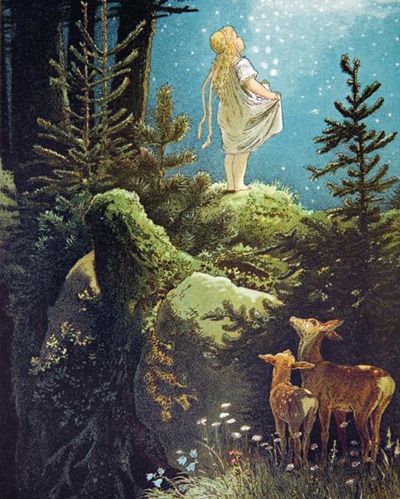 The Fairy Tales of the Brothers Grimm: 130 Years of Illustrations Fearie Art, Brothers Grimm Fairy Tales, Forest Spirits, 동화 삽화, Fairy Tale Illustration, Brothers Grimm, Grimm Fairy Tales, Fairytale Illustration, Vintage Fairies