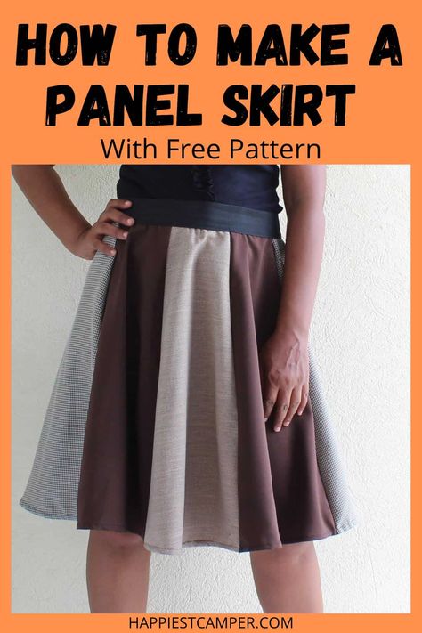 Hitched Skirt Pattern, Panel Skirt Pattern How To Make, Free Skirt Patterns For Women Simple, 8 Panel Skirt Pattern, Rip Skirt Pattern Free, Patchwork Skirt Pattern Free, Free Skirt Sewing Pattern, Panel Skirt Pattern, A Line Skirt Pattern Free