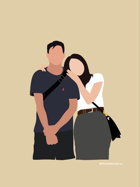 Couple Illustrations, Diy Tableau, Faceless Portraits, Minimal Illustration, Portrait Artwork, Creative Friends, Me And Bae, Faceless Portrait, Small Canvas Paintings