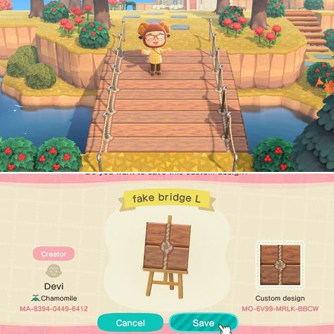 30k Likes, 179 Comments - Animal Crossing ♡ (@animalcrossing.qr) on Instagram: “Fake bridge design!  C: tumblr/ chamomile-crossing” Qr Code Animal Crossing, Animal Crossing 3ds, Wild Animals Photos, Animals Crossing, Ac New Leaf, Animal Crossing Memes, Animal Crossing Guide, Animal Crossing Qr Codes Clothes, Path Design