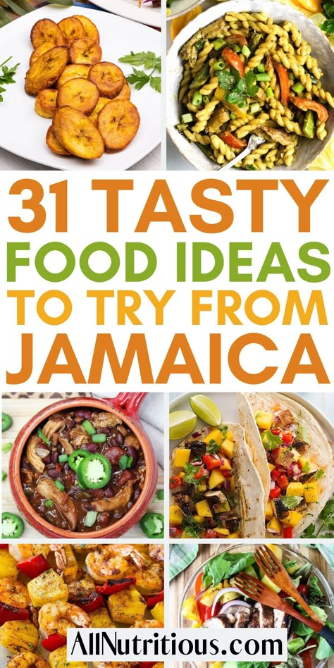 Join us on a flavor-packed journey through the world of Jamaican cuisine! Discover finger-licking-good chicken recipes and drool-worthy vegan options that everyone will love. Entertain friends and family with dinner party recipes to die for! Jamaican Cuisine Dishes, Jamaican Party Food Ideas, Jamacian Food Appetizers, Festival Recipe Jamaican, Tropical Dinner Recipes, Jamaican Appetizers For Party, Carribean Recipes Authentic, Jamaican Party Food, Jamaica Theme Party Ideas