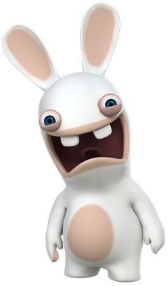 rabbids= rayman Rabbits Invasion, Rabbit Invasion, Rayman Raving Rabbids, Rabbids Invasion, Rabbit Icon, Heroes Wiki, Small Mouth, Silly Goofy, Wii Games