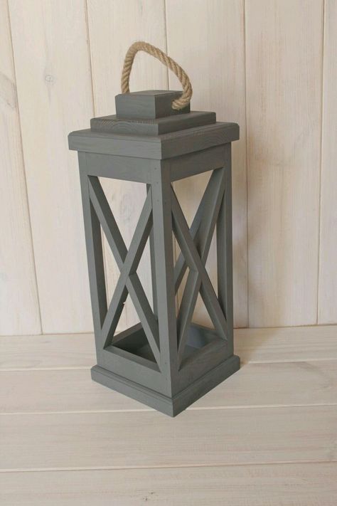 Wooden Lanterns Diy, Lantern Candle Centerpieces, Wood Candle Lantern, Centerpieces For Weddings, Farmhouse Lantern, Lantern Centerpiece, Gray Farmhouse, Lantern Centerpieces, Wood Lantern