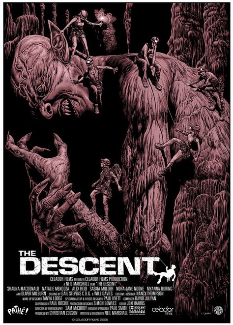 The Descent Arthouse Film Poster, Descent Movie, Big Monsters, Horror Illustration, Mami Wata, Horror Stuff, Poster Inspiration, Movie Club, Best Movie Posters