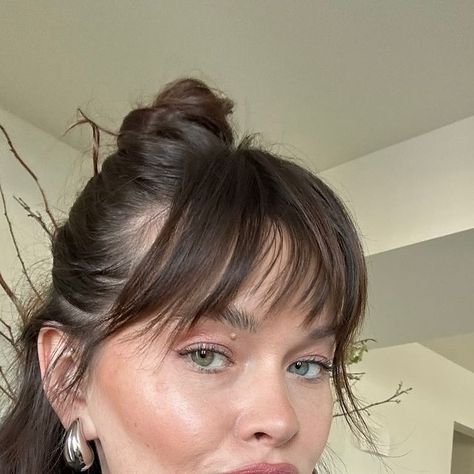 Nonny Rodriguez on Instagram: "The half mini bun hairstyle has become my go-to look lately." Mini Bun, Bun Hairstyle, Bun Hairstyles, That Look, Hair Styles, On Instagram, Instagram