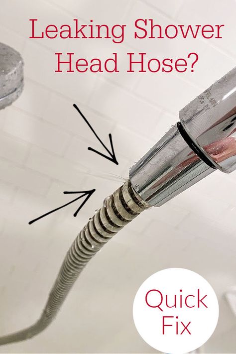 Leaking Shower Head Hose Quick Fix Replacing Shower Fixtures, How To Change Shower Fixtures, How To Fix A Dripping Shower Head, How To Fix A Leaking Shower Head, Shower Heads With Handheld, How To Fix A Leaky Faucet, Shower Head With Hose, Easy Diy Hacks, Shower Head Holder