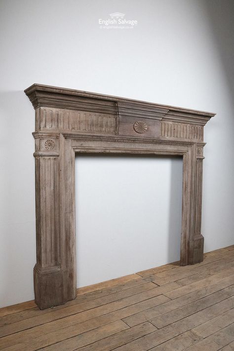 Brick Fire Surround, Reclaimed Wood Fireplace Surround, 1800s Fireplace, Reclaimed Fireplace Surround, Antique Mantle Fireplace, Vintage Fireplace Surround, Craftsman Fireplace Mantels, Vintage Fireplace Mantle, Wood Fireplace Surround