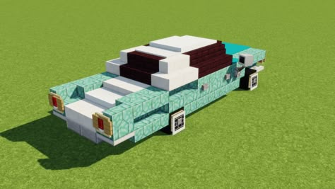 Minecraft Car Design, Minecraft Cars, Minecraft Bases, Minecraft Vehicles, Minecraft Car, Minecraft Decor, Minecraft City Buildings, Rumah Minecraft Sederhana, Cadillac Coupe Deville