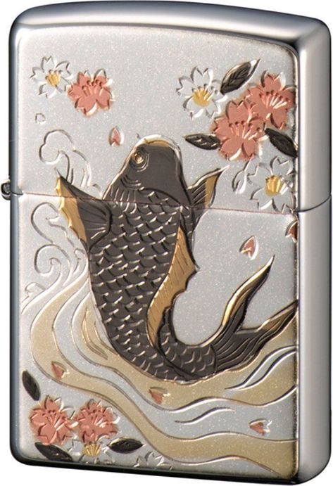 Zippo Japanese Carp Electroforming Cool Japan Limited Collection Oil Lighter New | eBay Zippo Lighter Design, Custom Zippo Lighters, Zippo Lighter Aesthetic, Cool Zippos, Zippo Lighter Custom, Vintage Lighter, Lighter Collection, Cool Lighters, Retro Gadgets