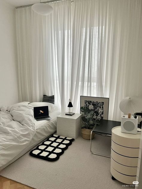 Funky Room, Room Makeover Inspiration, Minimalist Bedroom, Interior Inspo, House Inspo, Studio Apartment, Bedroom Makeover, Room Makeover, Room Inspo