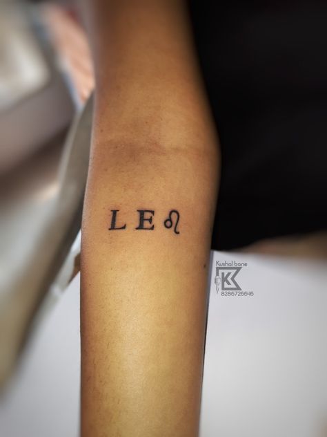 #leo #leozodiac #leotattoo #tattoolife #tattoostyle #Kushalbane #symboltattoo #khopdichek #blacktattoo #blackink #lettering #trending #instagramreels #googletattoo #pintrest #newtattoos Leo Arm Tattoos For Women, Leo Hand Tattoos For Women, Leo Neck Tattoo, Tattoo Ideas Female Leo, Small Leo Tattoos For Women, Leo Lion Tattoos For Women, Leo Goddess Tattoo, Leo Tattoo For Women, Leo Tattoo Ideas