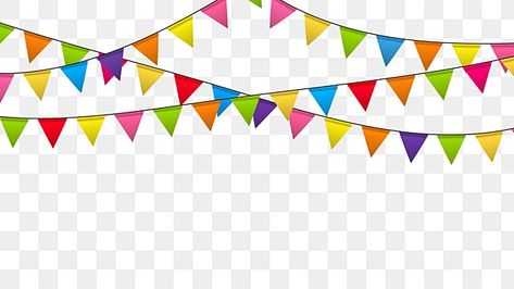 Party Flags Decoration, Happy Fiesta Background, Happy Fiesta Banner, Party Illustration Art, Party Flags Banner, Happy Fiesta, Bday Background, Happy Birthday Flag, Festival Flags