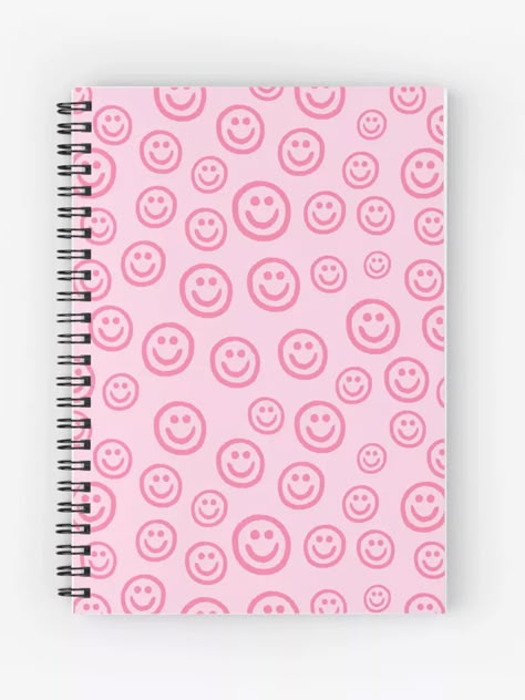 Preppy Notebooks For School, Preppy School Supplies List, Cute Note Books For School, Preppy Folders, Note Books Aesthetic, Preppy Notebooks, Preppy Stationary, School Supplies Preppy, Aesthetic Hot Pink