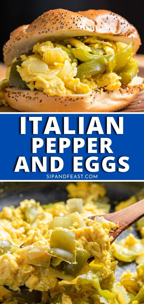 Italian Egg Sandwich, Pepper Egg Sandwich, Scrambled Eggs With Peppers, Peppers And Eggs Italian Sandwich, Italian Peppers And Eggs, Italian Potato And Egg Sandwich, Cubanelle Peppers Recipe, Eggs With Peppers And Onions, Eggs Peppers Onions Potatoes