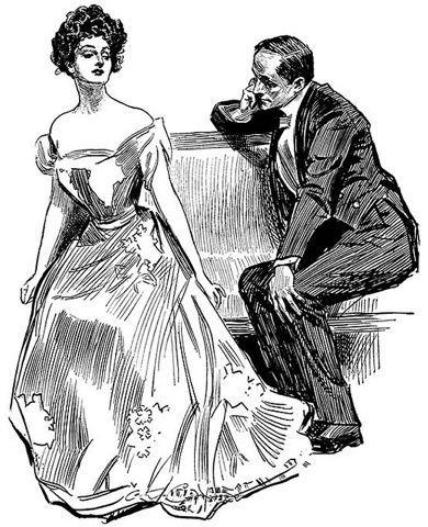 Frolicking Frocks: Gibson Girl Gown Charles Dana Gibson, Dana Gibson, Victorian Illustration, Arte Grunge, Engraving Illustration, Gibson Girl, Picture Illustration, Gowns For Girls, Edwardian Fashion