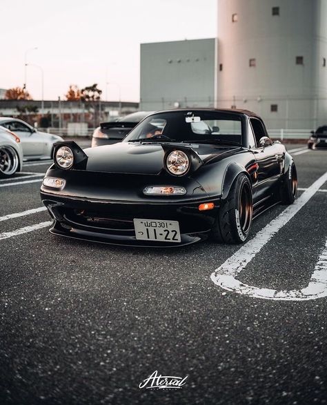 Mx7 Mazda, Miata Mazda Mx5, Miata Car Aesthetic, Mazda Miata Aesthetic, Miata Aesthetic, Pink Miata, Black Miata, Cars Affordable, Mazda Jdm