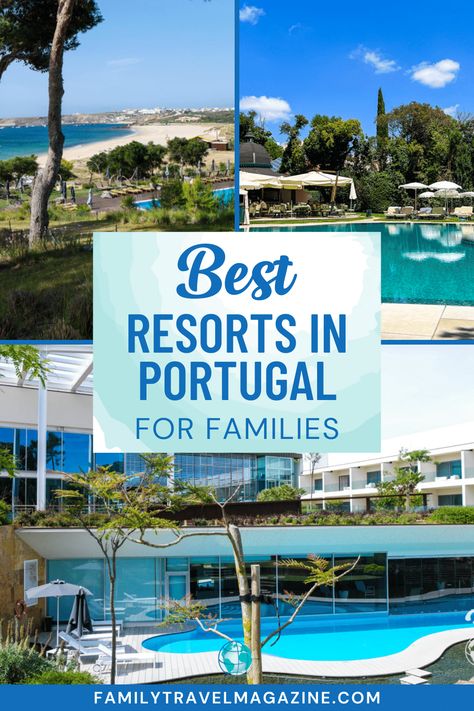 Planning to visit Portugal? Here are seven of the best resorts in Portugal for families, including city and beach hotels. Portugal Family Vacation, Portugal Resorts, Best Family Beaches, Best Family Resorts, Hotels Portugal, Portugal Beach, Seaside Hotel, Ocean Resort, Best Family Vacations