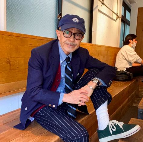 Ballcap Outfits, Japanese Street Fashion Men, Black Ivy, Classic Menswear, Instagram White, Japanese Street, White Socks, Ivy League, Japanese Men