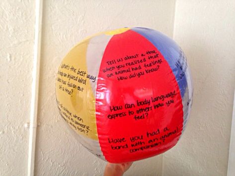 This DIY 'Empathy Ball' Game Will Be a New Favorite Classroom Icebreaker | PETA Empathy Lessons, Classroom Icebreakers, Empathy Activities, Virtual Team Building, Teaching Empathy, Mindset Activities, Leadership Activities, Therapy Games, Elementary School Counseling