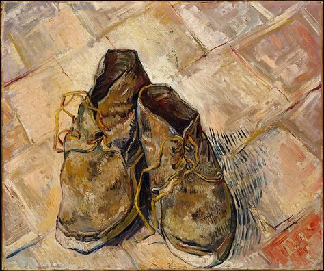 Shoes, Vincent van Gogh (Dutch, Zundert 1853–1890 Auvers-sur-Oise), Oil on canvas Cornice Tv, Vincent Willem Van Gogh, Shoe Poster, Vincent Van Gogh Paintings, Pinup Art, Arte Van Gogh, Van Gogh Museum, Photo Panel, Van Gogh Paintings