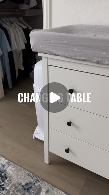 Anastasia on Instagram: "You don’t need to spend a thousands dollars to set up a changing table or nursery for your newborn baby. #ikea #nursery #baby #changingtable #newborn #baby #babygirl #family #diy" Ikea Changing Table Hack, Ikea Changing Table, Ikea Baby Nursery, Diy Changing Table, Ikea Baby, Nursery Changing Table, Ikea Nursery, Ikea Dresser, Baby Changing Table