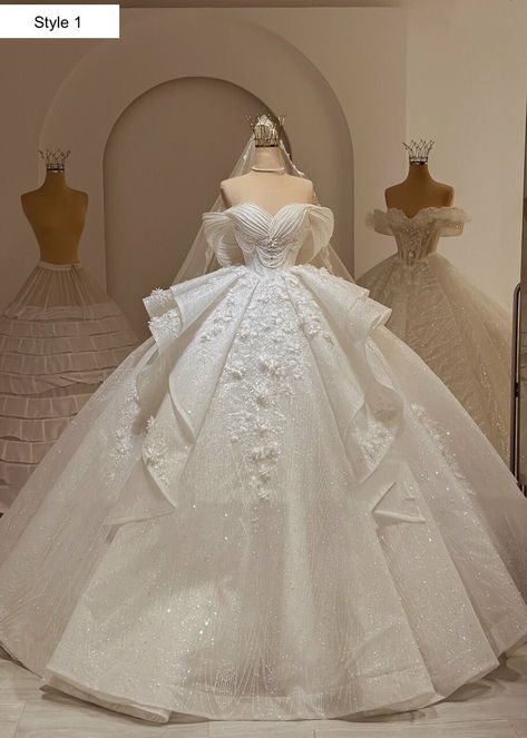 Chinese Princess Wedding Dress, Cream White Wedding Dress, The Most Beautiful Wedding Dresses, Ballroom Wedding Gown, Off Shoulder Ball Gown Wedding Dress, Vivienne Westwood Wedding Dress Ballgown, Velvet Wedding Dress White, A Line Wedding Dress Off The Shoulder, Vivian Westwood Wedding Dress Runway