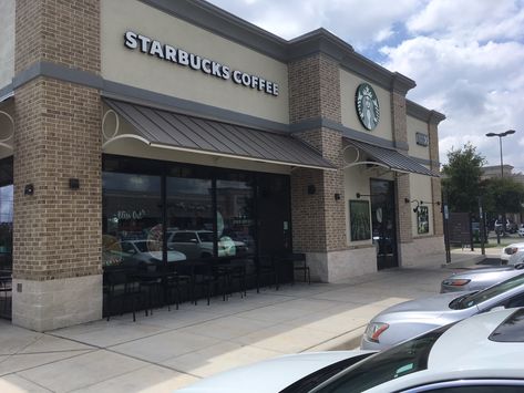 Starbucks with brick and stucco Commercial Building Exterior, Business Exterior, Friends Of The Library, Royal City, Dental Office Design, Commercial Building, Building Exterior, Dental Office, Architectural Elements