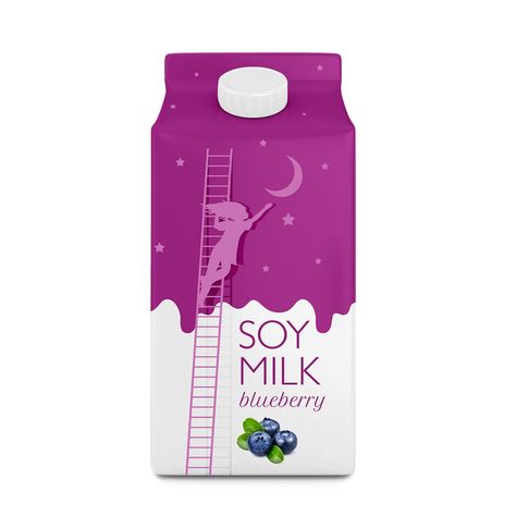 Creative, minimalistic illustrated packaging of soy milk Zero Waste Store, Milk Packaging, Dog Food Brands, Soy Milk, Bottle Packaging, Brand Development, Creative Packaging Design, Creative Packaging, Milk Bottle