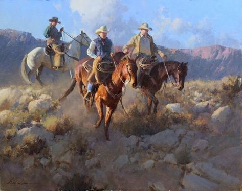 Bill Anton BOULDERS, BRUSH & SAGE oil ... Bill Anton, Cowboy Artwork, Jackson Hole Art, Cowboy Artists, Western Artwork, Into The West, Wilde Westen, Western Paintings, Western Artist