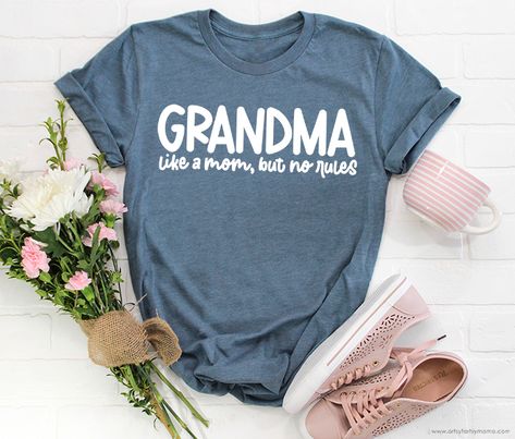 Free Grandma SVG + 13 Grandparent Cut Files | artsy-fartsy mama Promoted To Aunt, Promoted To Grandpa, Promoted To Grandma, Pregnancy Reveal Shirt, Aunt Shirt, Diy Tees, Like A Mom, Aunt Shirts, Grandma Birthday