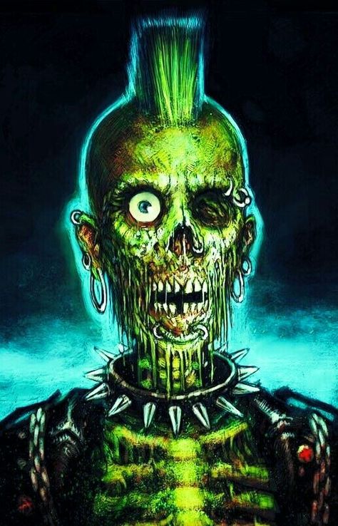 Return of the Living Dead Zombie Concept, Punk Zombie, Return Of The Living Dead, Arte Zombie, I Love Horror, Zombie Land, Horror Punk, Zombie Art, Arte Punk