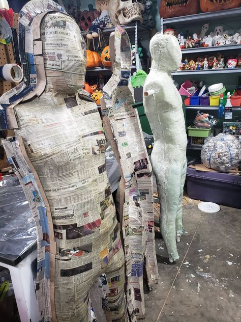 Paper Mache Projects, This Is The End, Pvc Projects, Paper Mache Art, Trim Work, Long Shot, Spray Adhesive, Feel It, Hot Glue