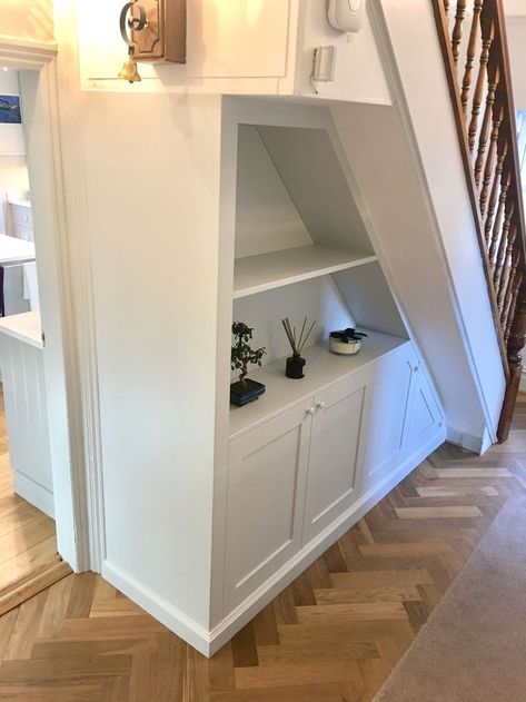 #makeover #stairsmakeover #crafts Shoe Storage Hidden, Shoe Storage Under Stairs, Under Stairs Storage Ideas, Stairs Storage Ideas, Understair Storage, Under Stairs Nook, Under Stairs Storage Solutions, Stair Nook, Alcove Storage