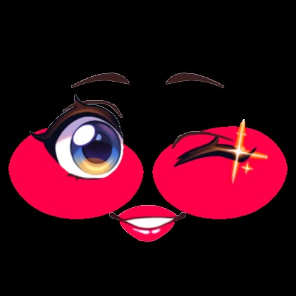 Wink Face Drawing, Winking Eye Drawing, Roblox Cute Face, Roblox Eyes, Roblox Girl Face, Free Roblox Face, Cute Roblox Faces, Create Avatar Free, Happy Face Drawing