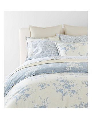 Lauren Ralph Lauren Home Eva Botanical Cotton Sateen Comforter Set | belk Layered Bed, Cream Palette, Cream Bedding, Cotton Farming, Queen Comforter Sets, Queen Comforter, Sateen Sheets, Ralph Lauren Home, Queen Duvet