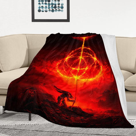 【Gaming Blanket Material】 This Gaming Fan Blanket Is Made Of Super Soft Flannel Material. Its Soft And Skin-Friendly Material Is Popular Among The Public, And It Is Universal For All Seasons, Providing You With Good Warmth.
【Optional Size】50 "X40",60 "X50". We Have Prepared Two Sizes For You, You Can Choose The Most Suitable Size For You. The Standard Size Is Suitable For Sofa, Bed, Camping Use. Gaming Blanket, Game Blanket, Elder Ring, Living Room Blanket, Warm Bedroom, Gift Blanket, Camping Blanket, Elden Ring, Warm Blanket