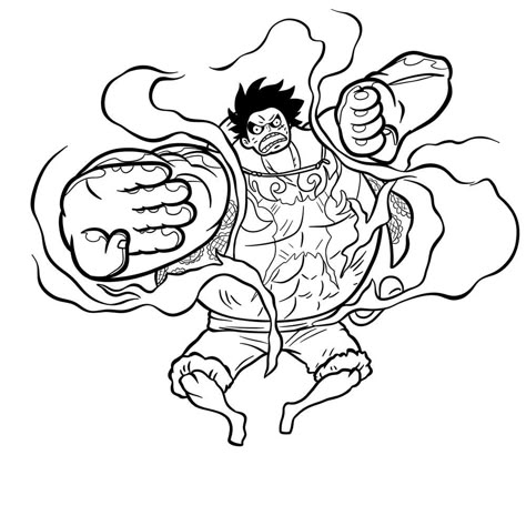 How to Draw Luffy in Gear 4 Bounceman One Piece Gear 5 Drawing, Gear 4 Luffy Tattoo, Luffy Gear 5 Drawing Easy, Luffy Gear 4 Drawing, Luffy Gear 4 Bound Man, Luffy Gear 5 Drawing Pencil, Luffy Gear 5 Drawing, One Piece Drawing Sketches, Luffy Outline