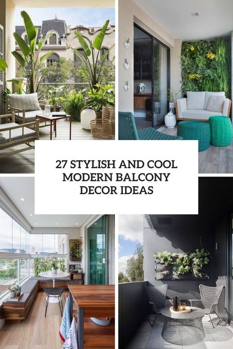 stylish and cool modern balcony decor ideas cover Large Balcony Design, Modern Balcony Decor, Designer Balcony Ideas, Long Balcony Decor, Modern Apartment Balcony, Balcony Ideas Apartment Luxury, Covered Balcony Design, Large Balcony Decorating Ideas, Large Balcony Decor