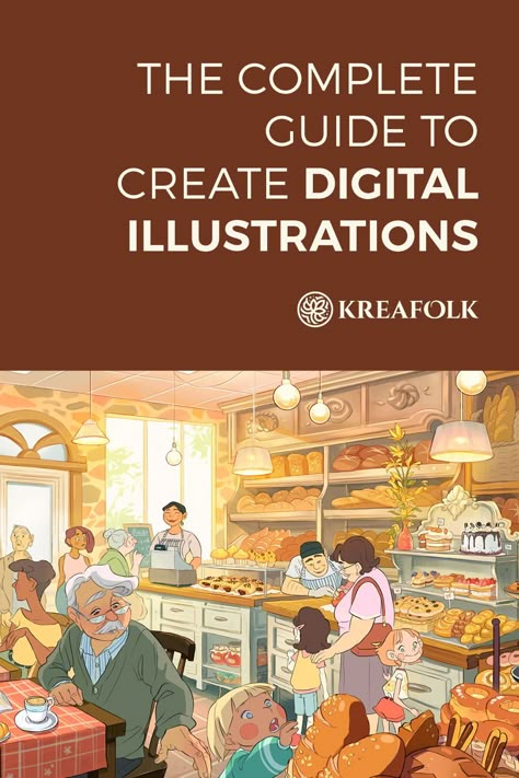 Hey designers! This article contains a free complete guide including great examples for you to learn and create digital illustrations. Check this out! Digital Illustration Styles Inspiration, Learn To Illustrate, Learn Illustration Art, Illustration Project Ideas, Photoshop Illustrations, Illustrator Career, Digital Watercolor Illustrations, Illustration For Beginners, Learning Illustration