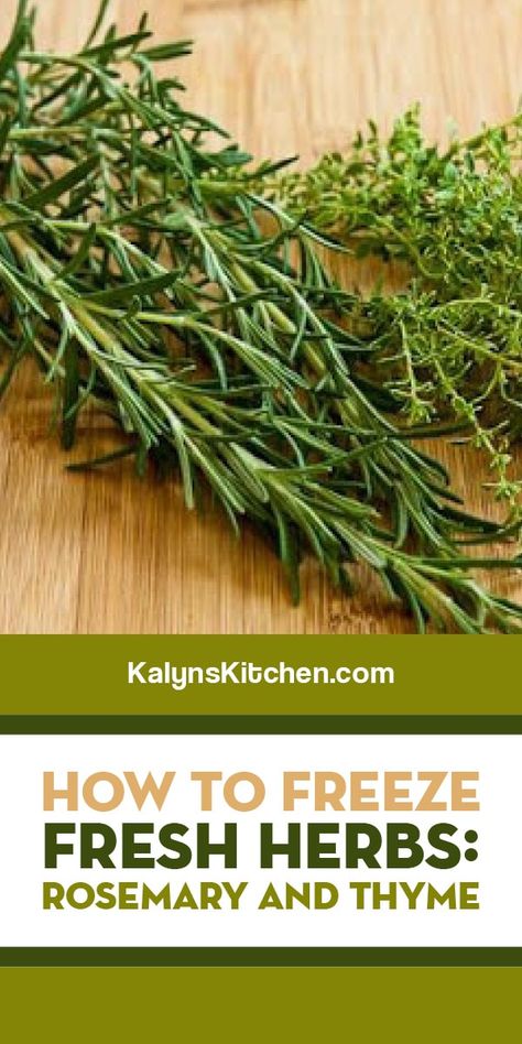 How To Freeze Fresh Rosemary, Freeze Rosemary, Herb Preservation, Freeze Fresh Herbs, Freezing Produce, Freezing Veggies, Freezing Fresh Herbs, Preserve Fresh Herbs, Fresh Basil Recipes