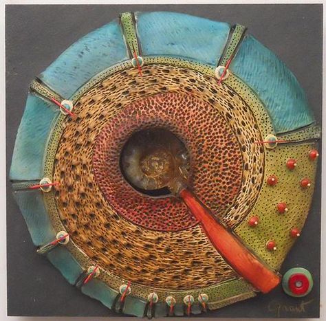 Vicki Grant, Pc Inspiration, Polymer Clay Kunst, Ceramic Texture, Keramik Design, Ceramic Wall Art, Contemporary Crafts, Polymer Clay Art, Metal Clay