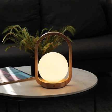 Japandi Table, Japandi Lighting, Japandi Lamp, Portable Table Lamp, Wooden Arch, Wooden Table Lamps, Led Design, Portable Table, Color Changing Lights