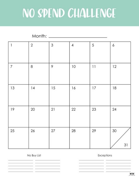 Choose from 20 no spend challenge printables covering various durations to help control your spending and start saving today. Print from home. 100% FREE! No Spend Template, No Spend Challenge Calendar, No Spend Printable, No Spend Challenge Printable Free, No Spend Month Printable, No Spend Challenge Printable, Desk Things, No Spending, Money Binder