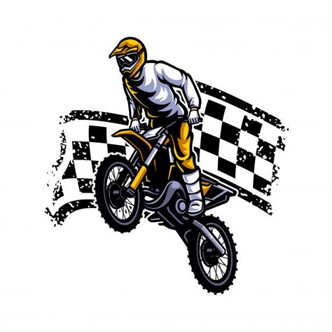 Motocross Vector, Sport Bike Rider, Motocross Logo, Nitro Circus, Motorcycle Drawing, Bike Logo, Bike Drawing, Motorcycle Logo, Enduro Motorcycle