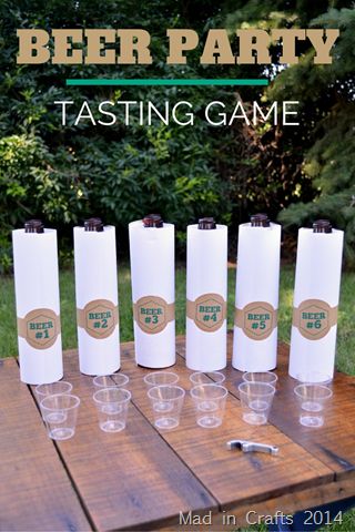 How to host a Beer Party Tasting Game via @madincrafts Beer Tasting Party Printables, Craft Beer Party, Beer Tasting Party, Octoberfest Party, Beer Birthday Party, Beer Tasting Parties, Beer Games, Halloween Games For Kids, Oktoberfest Party