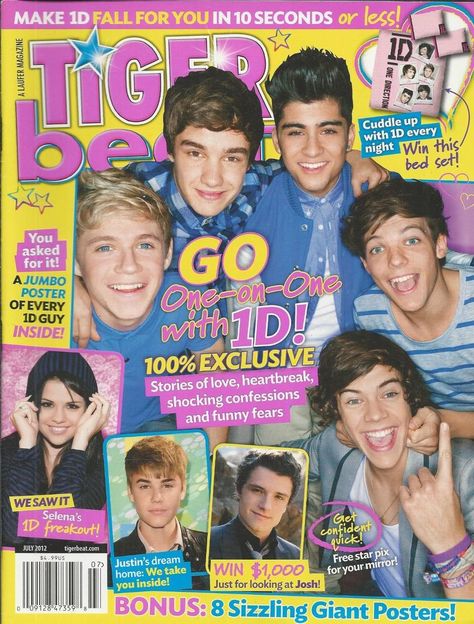 Tiger Beat magazine One Direction Selena Gomez Justin Bieber Taylor Swift Tigerbeat Magazine, Tiger Beat Magazine, Selena Gomez Justin, Teen Magazines, Justin Bieber Posters, Giant Poster, Tiger Beat, Sac Diy, Bedroom Wall Collage